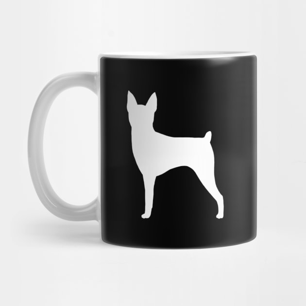 White Toy Fox Terrier Silhouette by Coffee Squirrel